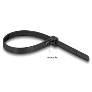 DELOCK reusable δεματικά καλωδίων 18757, 200x7.5mm, μαύρα, 100τμχ | eLabstore.gr DELOCK reusable δεματικά καλωδίων 18757, 200x7.5mm, μαύρα, 100τμχ | Καλώδια - Αντάπτορες | elabstore.gr