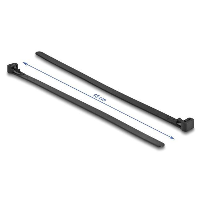 DELOCK reusable δεματικά καλωδίων 18757, 200x7.5mm, μαύρα, 100τμχ | eLabstore.gr DELOCK reusable δεματικά καλωδίων 18757, 200x7.5mm, μαύρα, 100τμχ | Καλώδια - Αντάπτορες | elabstore.gr