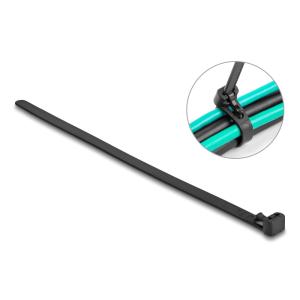 DELOCK reusable δεματικά καλωδίων 18757, 200x7.5mm, μαύρα, 100τμχ | Καλώδια - Αντάπτορες | elabstore.gr