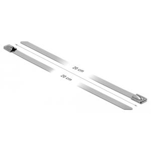 DELOCK μεταλλικός σφιγκτήρας καλωδίων 18771, 200x7.9mm, 10τμχ | Καλώδια - Αντάπτορες | elabstore.gr