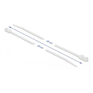 DELOCK Δεματικά καλωδίων 18946 με οπή στερέωσης, 300x4.8mm, λευκά, 10τμχ | Καλώδια - Αντάπτορες | elabstore.gr