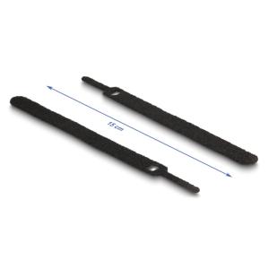 DELOCK δεματικά καλωδίων 19011, τύπου velcro, 12x150mm, μαύρα, 10τμχ | Καλώδια - Αντάπτορες | elabstore.gr