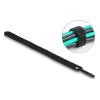 DELOCK δεματικά καλωδίων 19011, τύπου velcro, 12x200mm, μαύρα, 10τμχ | Καλώδια - Αντάπτορες | elabstore.gr