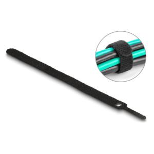 DELOCK δεματικά καλωδίων 19011, τύπου velcro, 12x200mm, μαύρα, 10τμχ | Καλώδια - Αντάπτορες | elabstore.gr
