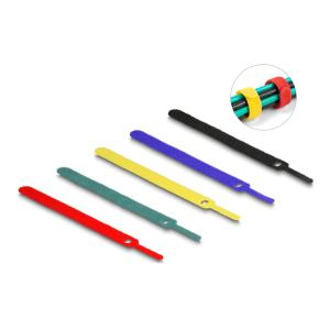 DELOCK δεματικά καλωδίων 19076, τύπου velcro, 12x150mm, πολύχρωμα, 10τμχ | Καλώδια - Αντάπτορες | elabstore.gr
