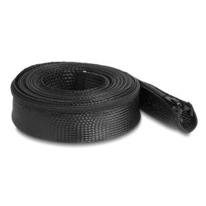 DELOCK δεματικό καλωδίων 19172 με φερμουάρ, Φ50mm x 3m, μαύρο | Καλώδια - Αντάπτορες | elabstore.gr