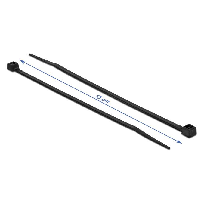 DELOCK Δεματικά καλωδίων 19187, 150x3.6mm, μαύρα, 100τμχ | eLabstore.gr DELOCK Δεματικά καλωδίων 19187, 150x3.6mm, μαύρα, 100τμχ | Καλώδια - Αντάπτορες | elabstore.gr