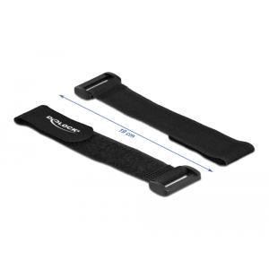 DELOCK ιμάντες τύπου velcro 19531, 190 x 25mm, μαύρος, 5τμχ | Καλώδια - Αντάπτορες | elabstore.gr