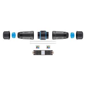 GOOBAY αδιάβροχος σύνδεσμος RJ45 Cat 6A 44416, IP68, μαύρο | Καλώδια - Αντάπτορες | elabstore.gr