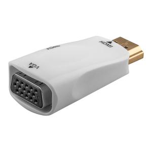 GOOBAY αντάπτορας HDMI σε VGA & 3.5mm 44793, 1080p, λευκός | Καλώδια - Αντάπτορες | elabstore.gr