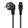 GOOBAY καλώδιο τροφοδοσίας 44877, γωνιακό, 0.75mm², 3m, μαύρο | Καλώδια - Αντάπτορες | elabstore.gr