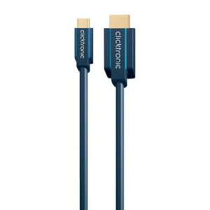 CLICKTRONIC καλώδιο HDMI σε USB Type-C 44928, 4K/60Hz, 1m, μπλε | Καλώδια - Αντάπτορες | elabstore.gr