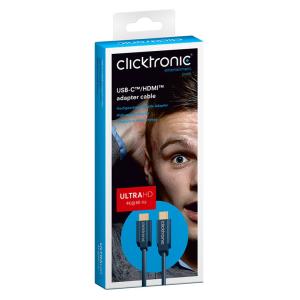 CLICKTRONIC καλώδιο HDMI σε USB Type-C 44930, 4K/60Hz, 3m, μπλε | Καλώδια - Αντάπτορες | elabstore.gr