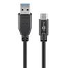 GOOBAY καλώδιο USB 3.0 σε USB-C 45247, 5Gbit/s, 0.15m, μαύρο | Καλώδια - Αντάπτορες | elabstore.gr