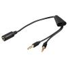 GOOBAY αντάπτορας 3.5mm 4pin σε 2x 3.5mm 3pin 48980, 0.4m, μαύρο | Καλώδια - Αντάπτορες | elabstore.gr