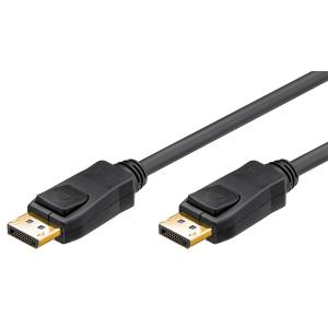 GOOBAY καλώδιο DisplayPort 1.2 49958, gold-plated, 4K, 3D, 1m, μαύρο | Καλώδια - Αντάπτορες | elabstore.gr