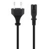 GOOBAY καλώδιο τροφοδοσίας Euro 50084, 2x0.75 mm², 1.5m, μαύρο | Καλώδια - Αντάπτορες | elabstore.gr