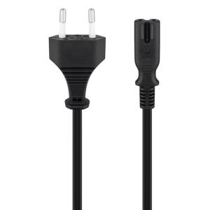 GOOBAY καλώδιο τροφοδοσίας Euro 50084, 2x0.75 mm², 1.5m, μαύρο | Καλώδια - Αντάπτορες | elabstore.gr