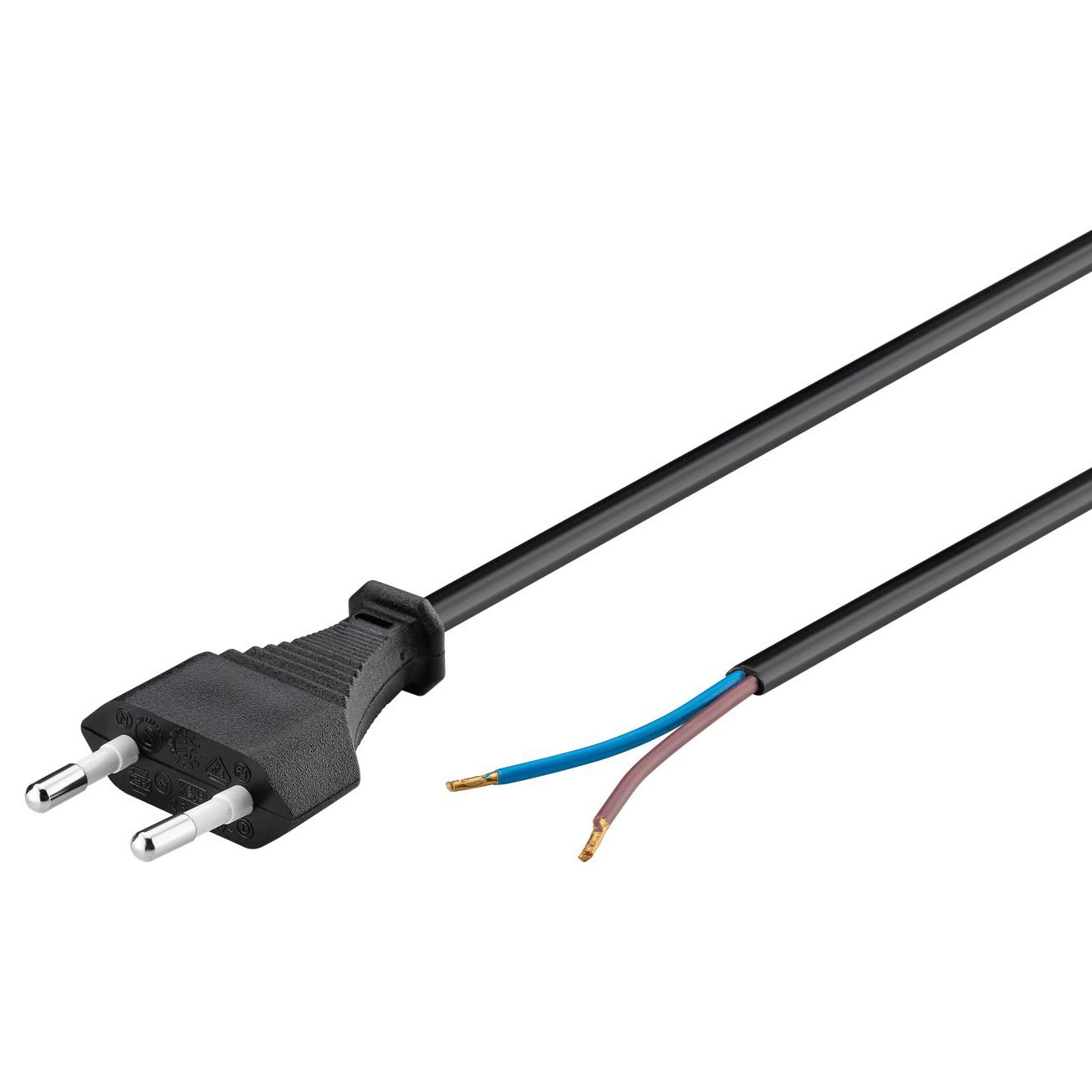 GOOBAY καλώδιο τροφοδοσίας Euro male 2x0.75 mm² 50085, 1.5m, μαύρο | eLabstore.gr GOOBAY καλώδιο τροφοδοσίας Euro male 2x0.75 mm² 50085, 1.5m, μαύρο | Καλώδια - Αντάπτορες | elabstore.gr