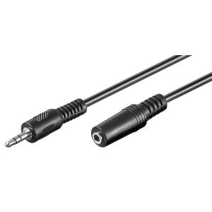 GOOBAY προέκταση καλωδίου ήχου 3.5mm 50090, 3 pin stereo, 5m, μαύρο | Καλώδια - Αντάπτορες | elabstore.gr