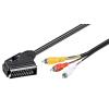 GOOBAY καλώδιο SCART 21-pin σε 3x RCA 50365, 3m, μαύρο | Καλώδια - Αντάπτορες | elabstore.gr