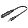GOOBAY αντάπτορας 3.5mm male σε 6.3mm female 50470, 0.2m, μαύρο | Καλώδια - Αντάπτορες | elabstore.gr