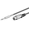 GOOBAY καλώδιο XLR θηλυκό σε 6.3mm αρσενικό 50710, 2-pin mono, 6m, μαύρο | Καλώδια - Αντάπτορες | elabstore.gr