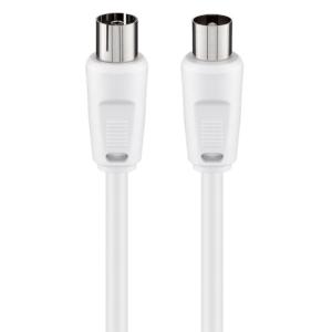 GOOBAY καλώδιο κεραίας αρσενικό σε θηλυκό 50910, <70dB, CCS, 0.5m, λευκό | Καλώδια - Αντάπτορες | elabstore.gr