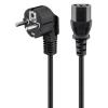 GOOBAY καλώδιο τροφοδοσίας 51320, γωνιακό, 3G 1.00mm², 5m, μαύρο | Καλώδια - Αντάπτορες | elabstore.gr