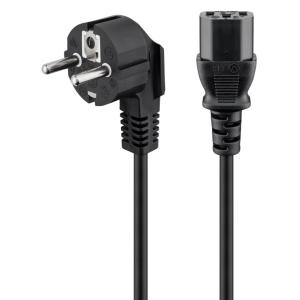 GOOBAY καλώδιο τροφοδοσίας 51320, γωνιακό, 3G 1.00mm², 5m, μαύρο | Καλώδια - Αντάπτορες | elabstore.gr