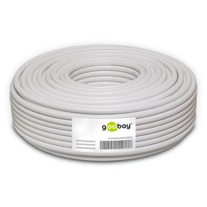 GOOBAY καλώδιο κεραίας 51511, 100dB, 75Ω, CCS, 50m, λευκό | Καλώδια - Αντάπτορες | elabstore.gr