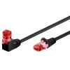 GOOBAY καλώδιο U/UTP CAT6 51516, γωνιακό, CCA AWG 25/7, 2m, μαύρο | Καλώδια - Αντάπτορες | elabstore.gr