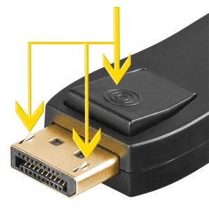 GOOBAY αντάπτορας DisplayPort σε HDMI 51719, gold-plated, μαύρος | Καλώδια - Αντάπτορες | elabstore.gr