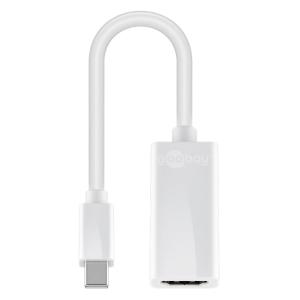 GOOBAY αντάπτορας Mini DisplayPort σε HDMI θηλυκό 51729, 0.15m, λευκό | Καλώδια - Αντάπτορες | elabstore.gr