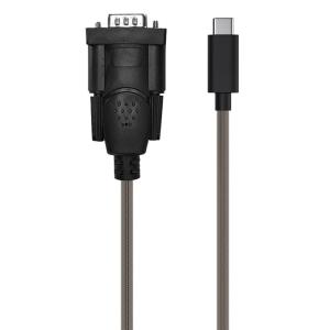 CABLETIME καλώδιο USB-C σε RS232 C160, 28AWG, 1m, διάφανες-μαύρο | Καλώδια - Αντάπτορες | elabstore.gr