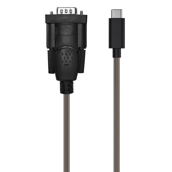 CABLETIME καλώδιο USB-C σε RS232 C160, 28AWG, 1m, διάφανες-μαύρο | Καλώδια - Αντάπτορες | elabstore.gr