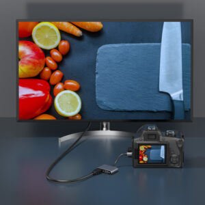 CABLETIME αντάπτορας 2 in 1 USB-C σε HDMI & VGA C160, 4K, 0.15m, γκρι | Καλώδια - Αντάπτορες | elabstore.gr