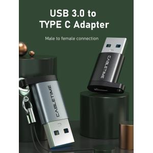 CABLETIME αντάπτορας USB 3.0 σε USB Type-C AMCF, 2.1A, 0.1m, μαύρος | eLabstore.gr CABLETIME αντάπτορας USB 3.0 σε USB Type-C AMCF, 2.1A, 0.1m, μαύρος | Καλώδια - Αντάπτορες | elabstore.gr