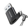CABLETIME αντάπτορας USB 3.0 σε USB Type-C AMCF, 2.1A, 0.1m, μαύρος | Καλώδια - Αντάπτορες | elabstore.gr