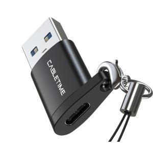 CABLETIME αντάπτορας USB 3.0 σε USB Type-C AMCF, 2.1A, 0.1m, μαύρος | Καλώδια - Αντάπτορες | elabstore.gr