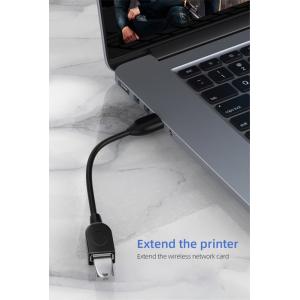 CABLETIME καλώδιο USB 2.0 αρσενικό σε θηλυκό C160, 3A, 0.5m, μαύρο | Καλώδια - Αντάπτορες | elabstore.gr