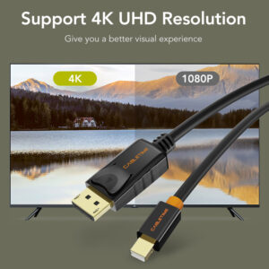 CABLETIME καλώδιο Mini DisplayPort σε DisplayPort AV588, 4K, 1.8, λευκό | Καλώδια - Αντάπτορες | elabstore.gr