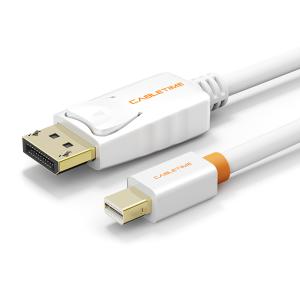 CABLETIME καλώδιο Mini DisplayPort σε DisplayPort AV588, 4K, 1.8, λευκό | Καλώδια - Αντάπτορες | elabstore.gr