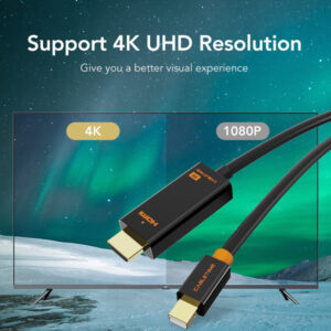 CABLETIME καλώδιο Mini DisplayPort σε HDMI AV588, 4K/60Hz, 1.8m, λευκό | Καλώδια - Αντάπτορες | elabstore.gr