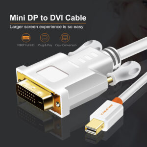 CABLETIME καλώδιο Mini DisplayPort σε DVI AV588, 1080p, 1.8m, λευκό | Καλώδια - Αντάπτορες | elabstore.gr