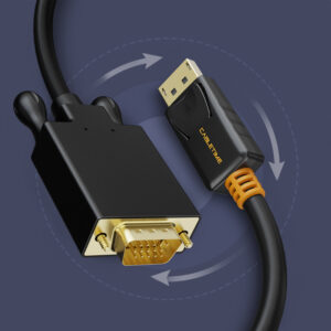 CABLETIME καλώδιο Displayport σε VGA AV585, 1080p, 3m, μαύρο | Καλώδια - Αντάπτορες | elabstore.gr