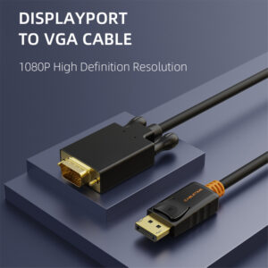 CABLETIME καλώδιο Displayport σε VGA AV585, 1080p, 3m, μαύρο | Καλώδια - Αντάπτορες | elabstore.gr