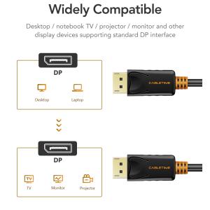 CABLETIME καλώδιο Displayport AV585, 1.2v, 4k/60hz, 1m, μαύρο | Καλώδια - Αντάπτορες | elabstore.gr