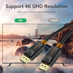 CABLETIME καλώδιο Displayport AV585, 1.2v, 4k/60hz, 1.8m, μαύρο | Καλώδια - Αντάπτορες | elabstore.gr