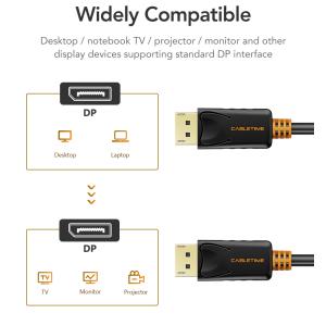 CABLETIME καλώδιο Displayport 1.2v AV585, 4K, 4.5m, μαύρο | Καλώδια - Αντάπτορες | elabstore.gr